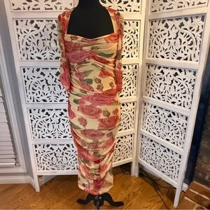 NWT Koandaily Floral Print Women's Dress Sz M